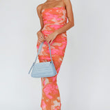 Logan Cami Strap Midi Dress Floral Pink