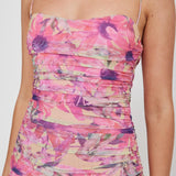 Logan Cami Strap Midi Dress Flower Pink