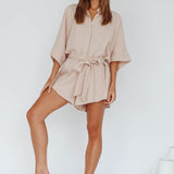 Daytona Beach Button-Up Romper Sand