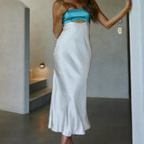Mariana Cut-Out Bust Midi Dress Turquoise