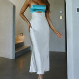 Mariana Cut-Out Bust Midi Dress Turquoise