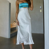 Mariana Cut-Out Bust Midi Dress Turquoise