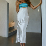Mariana Cut-Out Bust Midi Dress Turquoise