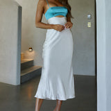 Mariana Cut-Out Bust Midi Dress Turquoise