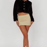 London Day Faux Fur Crop Jacket Black
