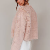 London Day Faux Fur Jacket Blush