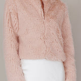 London Day Faux Fur Jacket Blush