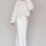 London Day Faux Fur Jacket Cream