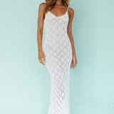 Maldives Knit Maxi Dress White