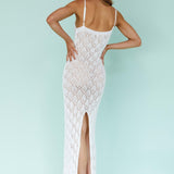 Maldives Knit Maxi Dress White