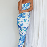 You're My Sunshine Tie-Up Back Midi Dress Blue