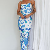 You're My Sunshine Tie-Up Back Midi Dress Blue