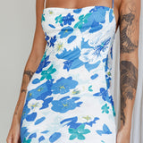You're My Sunshine Tie-Up Back Midi Dress Blue
