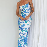 You're My Sunshine Tie-Up Back Midi Dress Blue