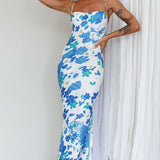 You're My Sunshine Tie-Up Back Midi Dress Blue