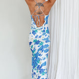 You're My Sunshine Tie-Up Back Midi Dress Blue