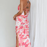 You're My Sunshine Tie-Up Back Midi Dress Pink