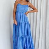Bora Bora Tied Back Maxi Dress Blue