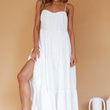 Bora Bora Tied Back Maxi Dress White