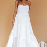Bora Bora Tied Back Maxi Dress White