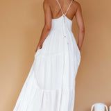 Bora Bora Tied Back Maxi Dress White