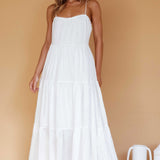 Bora Bora Tied Back Maxi Dress White