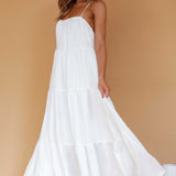 Bora Bora Tied Back Maxi Dress White