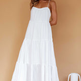Bora Bora Tied Back Maxi Dress White