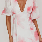 Elias Puff Sleeve Midi Dress Blush