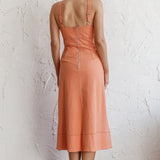 Elias Decorative Stitch Midi Dress Mango