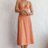 Elias Decorative Stitch Midi Dress Mango