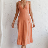 Elias Decorative Stitch Midi Dress Mango
