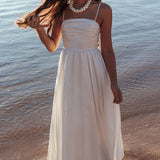 Love Songs Back Bow Maxi Dress White
