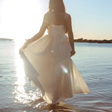Love Songs Back Bow Maxi Dress White