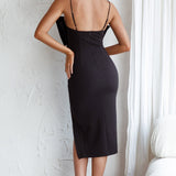 La Palazza Bow Feature Midi Dress Black
