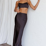 The Moment Cami Strap Crop Top Black