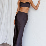 The Moment Cami Strap Crop Top Black
