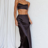 The Moment Cami Strap Crop Top Black