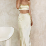 The Moment Cami Strap Crop Top Light Yellow