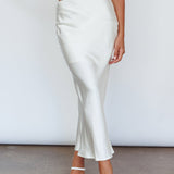 Tahni Diamante Chain Maxi Skirt Oyster
