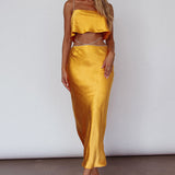 Tahni Diamante Strap Crop Top Mango