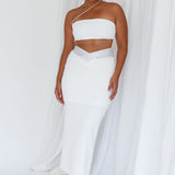 Megyn Diamante Midi Dress White