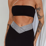 Megyn Diamante Midi Dress Black
