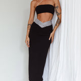 Megyn Diamante Midi Dress Black
