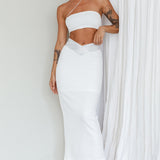 Megyn Diamante Midi Dress White