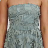 Dori Floral Embellished Midi Dress Sage