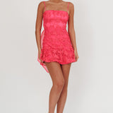 Dori Embellished Mini Dress Palm Tree Pink