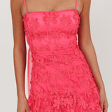 Dori Embellished Mini Dress Palm Tree Pink