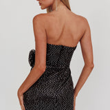 Calia Rose Accent Sequin Mini Dress Black