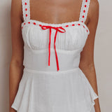 Provence Bloom Tiered Ruffle Maxi Dress Off White